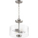 Dakota 2 Light 12 inch Satin Nickel Dual Mount Ceiling Light