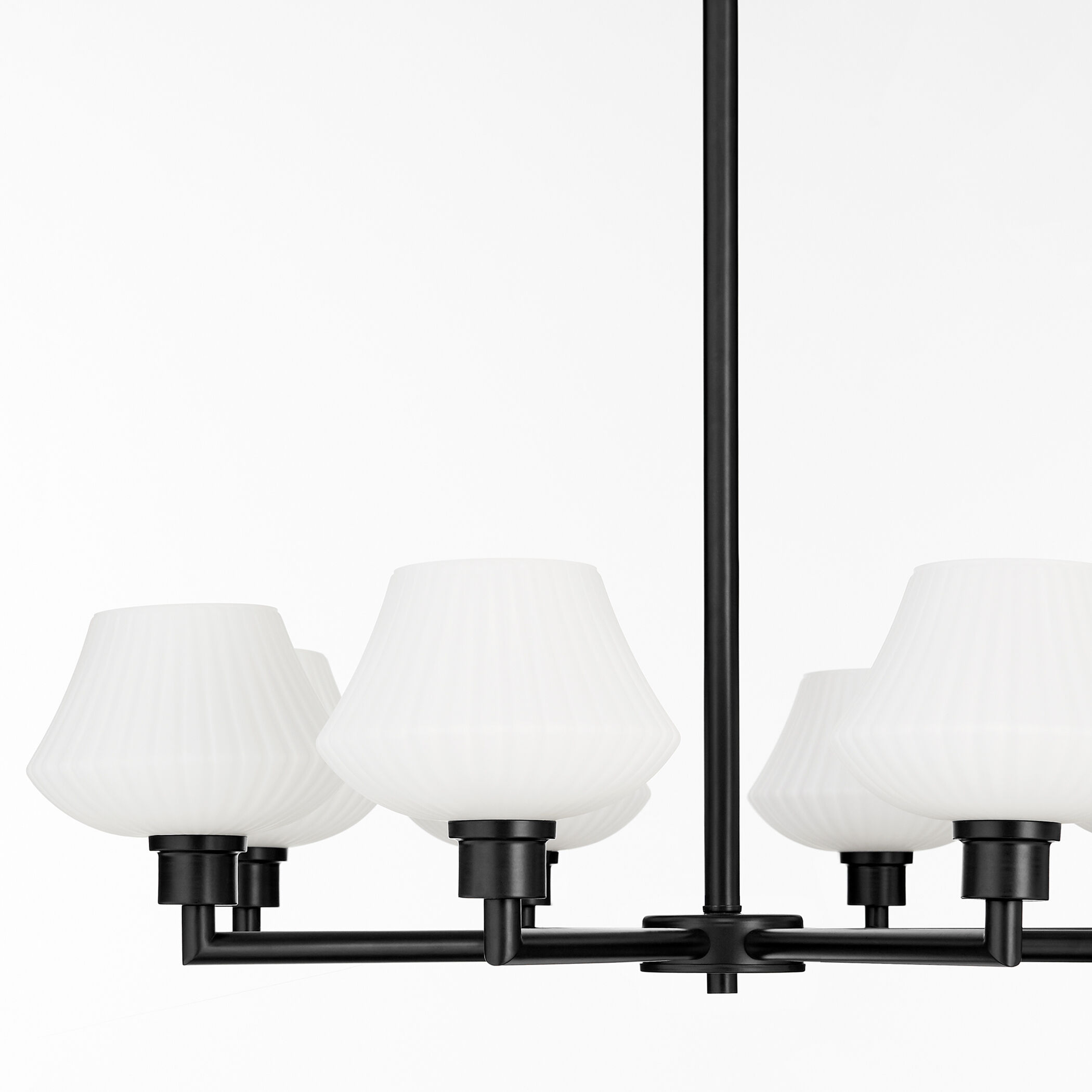 Cassini 8 Light 33 inch Matte Black Chandelier Ceiling Light