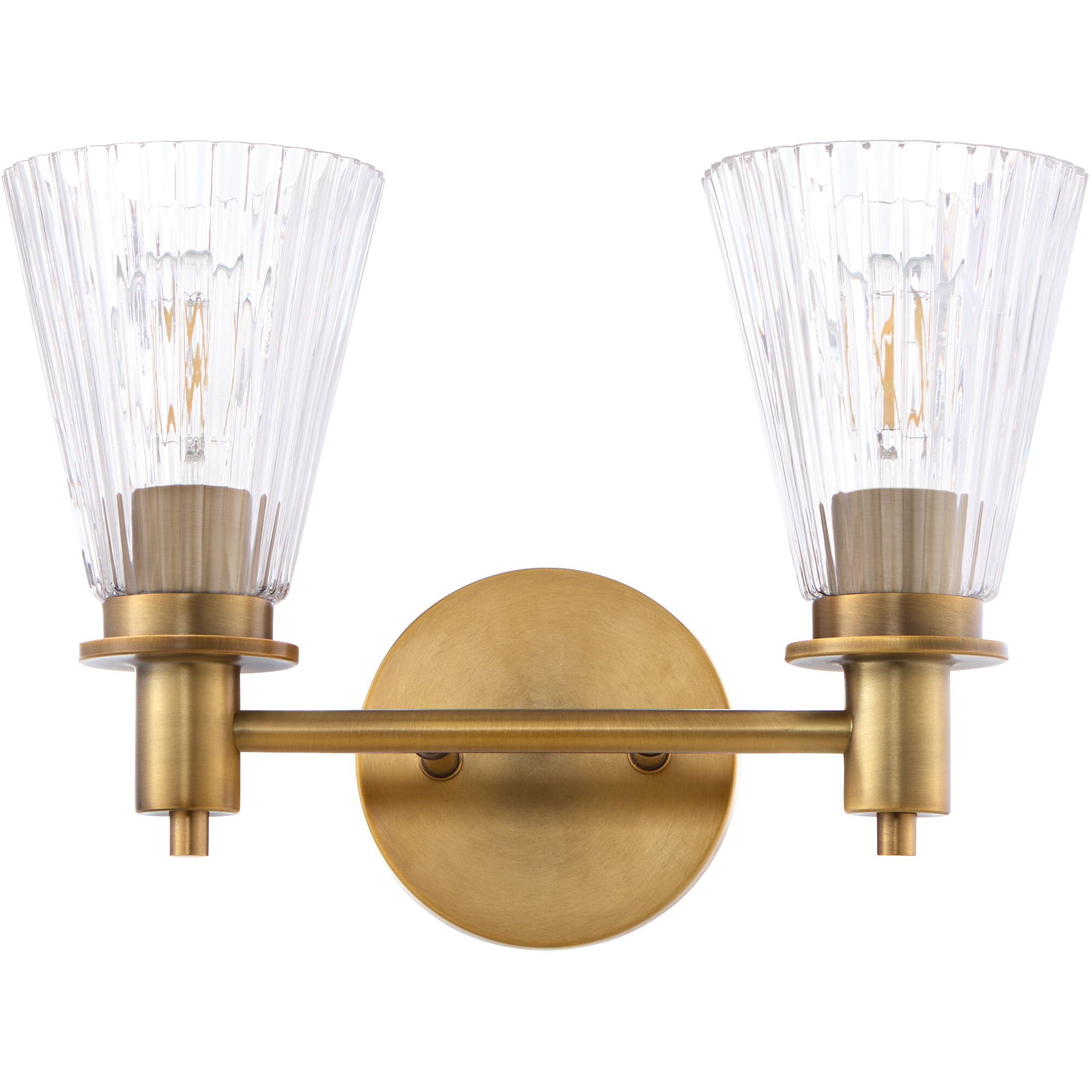 Lawton 2 Light 14 inch Brushed Brass Vanity Light Wall Light