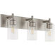 Fallstaff 3 Light 22.5 inch Satin Nickel Vanity Light Wall Light