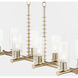 Juniper 8 Light 40.25 inch Aged Brass Linear Chandelier Ceiling Light