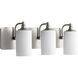 Celeste 3 Light 24.5 inch Satin Nickel Vanity Light Wall Light, Satin Opal