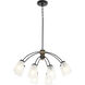 Arpeggio 8 Light 32 inch Matte Black Chandelier Ceiling Light