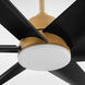 Spree 84 inch Brushed Brass with Matte Black Blades Patio Fan
