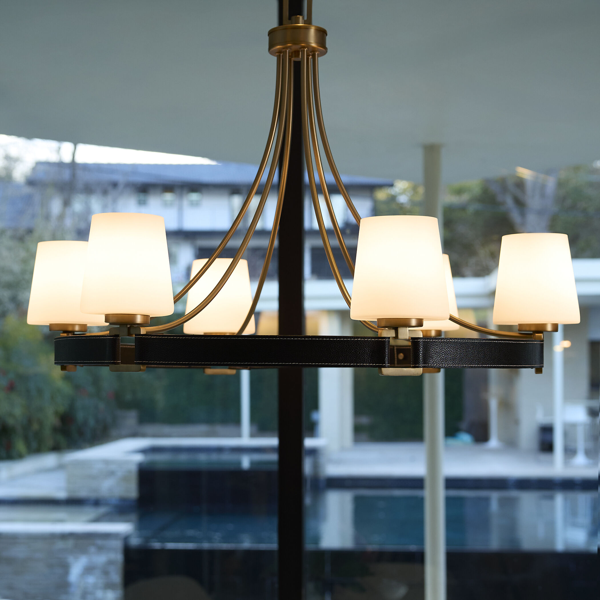 Hidalgo 6 Light 33.5 inch Aged Brass Chandelier Ceiling Light