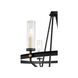 Empire 6 Light 26 inch Noir with Aged Brass Chandelier Ceiling Light