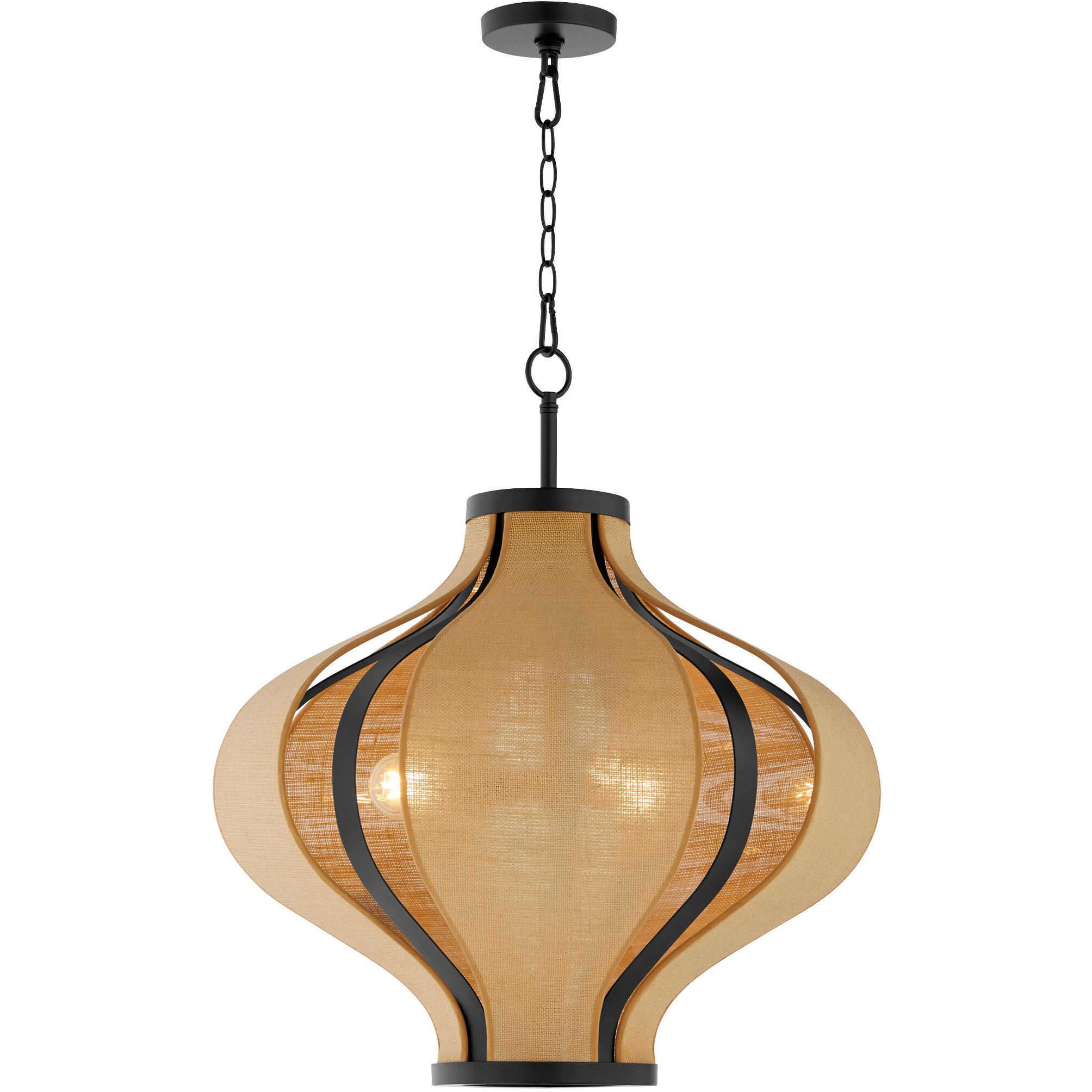 Monroe 3 Light 24 inch Matte Black Pendant Ceiling Light
