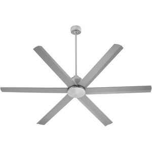 Titus 65 inch Satin Nickel with Silver Blades Ceiling Fan
