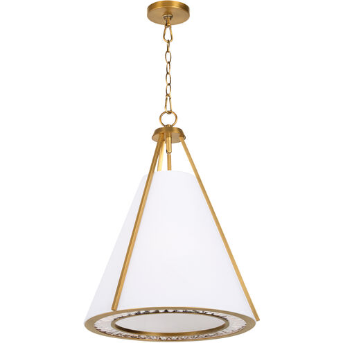 Gorham 3 Light 18 inch Brushed Brass Pendant Ceiling Light