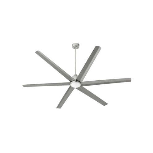 Titus 80 inch Satin Nickel with Silver Blades Ceiling Fan
