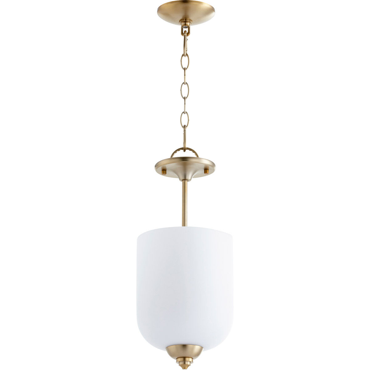Richmond 3 Light 8 inch Aged Brass Dual Mount Ceiling Light in Satin Opal