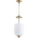 Richmond 3 Light 8 inch Aged Brass Dual Mount Ceiling Light in Satin Opal