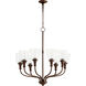 Richmond 8 Light 31 inch Oiled Bronze Chandelier Ceiling Light in Clear Seeded