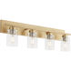 Carter 4 Light 30 inch Aged Brass Vanity Light Wall Light