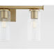 Mercier 3 Light 23.25 inch Aged Brass Vanity Light Wall Light
