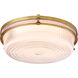 Emory 1 Light 14 inch Brushed Brass Flush Mount Ceiling Light