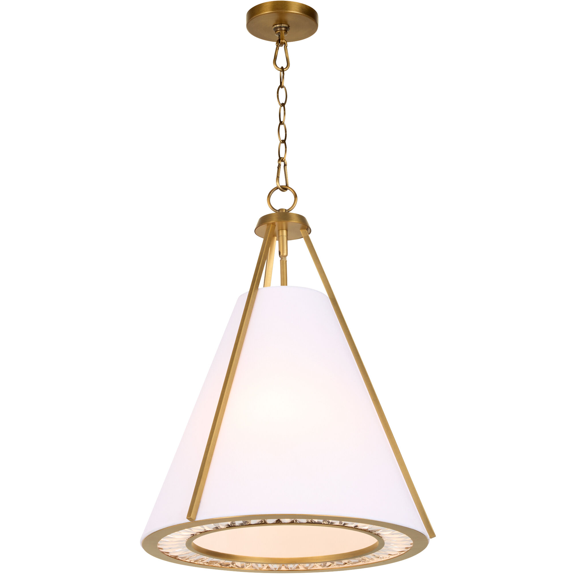 Gorham 3 Light 18 inch Brushed Brass Pendant Ceiling Light