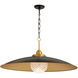 Genevieve 36 inch Matte Black/Brushed Brass Pendant Ceiling Light