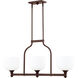 Richmond 3 Light 38 inch Oiled Bronze Island Light Ceiling Light