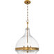 Tilbrook 3 Light 18 inch Brushed Brass Pendant Ceiling Light