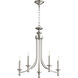 Rossington 5 Light 22 inch Satin Nickel Chandelier Ceiling Light