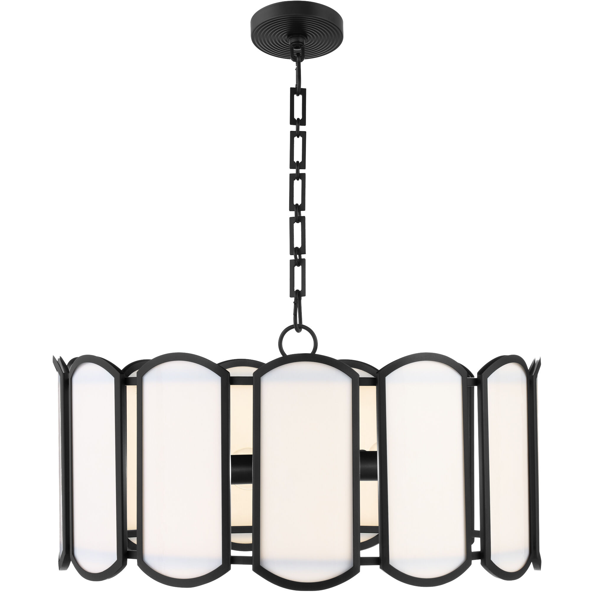Belleview 5 Light 25 inch Matte Black Pendant Ceiling Light