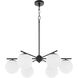 Jasper 3 Light 30 inch Matte Black Chandelier Ceiling Light