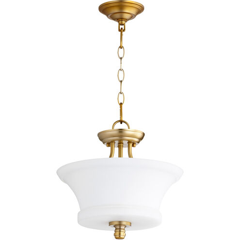 Rossington 2 Light 13 inch Aged Brass Dual Mount Ceiling Light