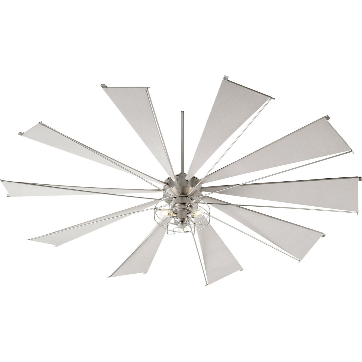 Quorum 69210-65 Mykonos 92 inch Satin Nickel with Gray Blades