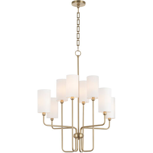 Charlotte 8 Light 30 inch Aged Brass Chandelier Ceiling Light