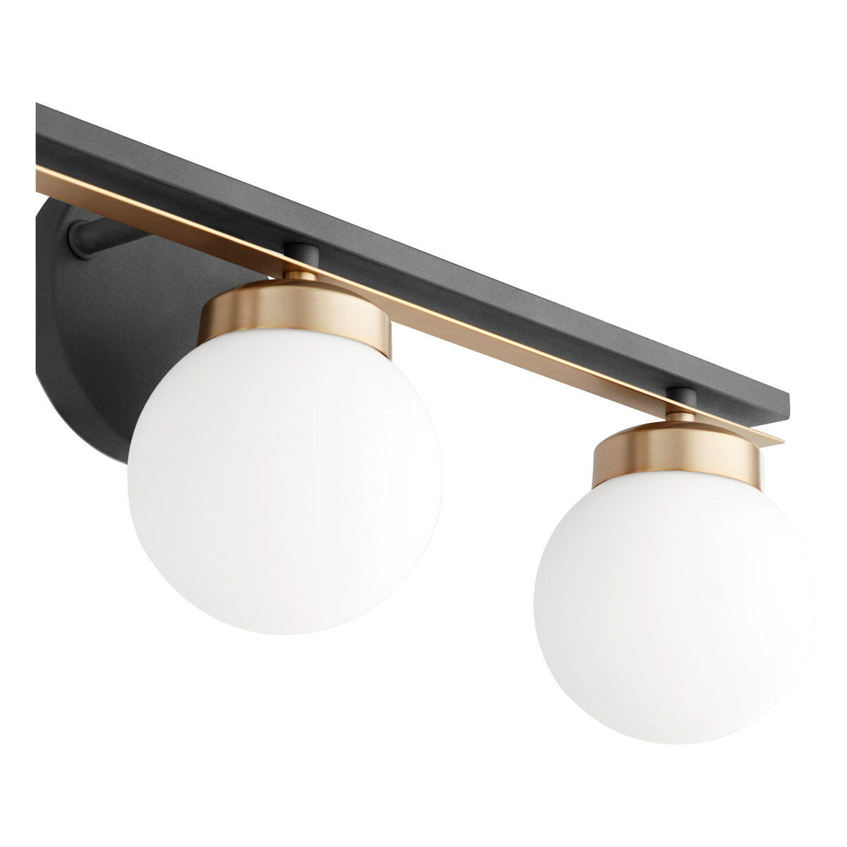 Nimbus 3 Light 24 inch Noir with Aged Brass Vanity Light Wall Light