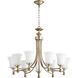 Rossington 9 Light 31 inch Aged Silver Leaf Chandelier Ceiling Light