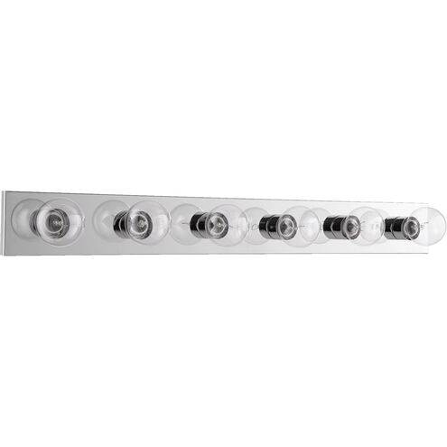 Fort Worth 6 Light 36 inch Chrome Vanity Light Wall Light