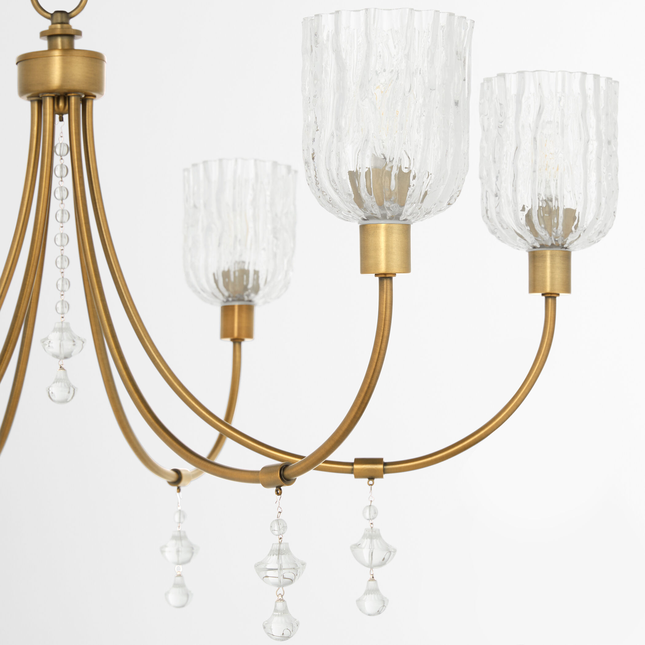 Meriam 6 Light 34.75 inch Brushed Brass Chandelier Ceiling Light