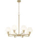 Cassini 8 Light 33 inch Aged Brass Chandelier Ceiling Light