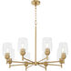 Wallinger 8 Light 32 inch Aged Brass Chandelier Ceiling Light