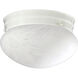 Mushroom 2 Light 10 inch White Flush Mount Ceiling Light