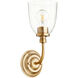 Rossington 1 Light 5 inch Aged Brass Wall Sconce Wall Light in Clear Seeded