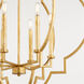 Dublin 6 Light 29.5 inch Gold Leaf Pendant Ceiling Light