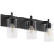 Fallstaff 3 Light 22.5 inch Matte Black Vanity Light Wall Light
