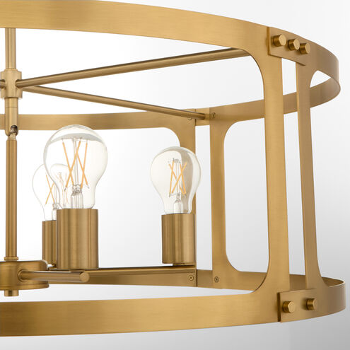 Colburn 5 Light 29 inch Brushed Brass Pendant Ceiling Light