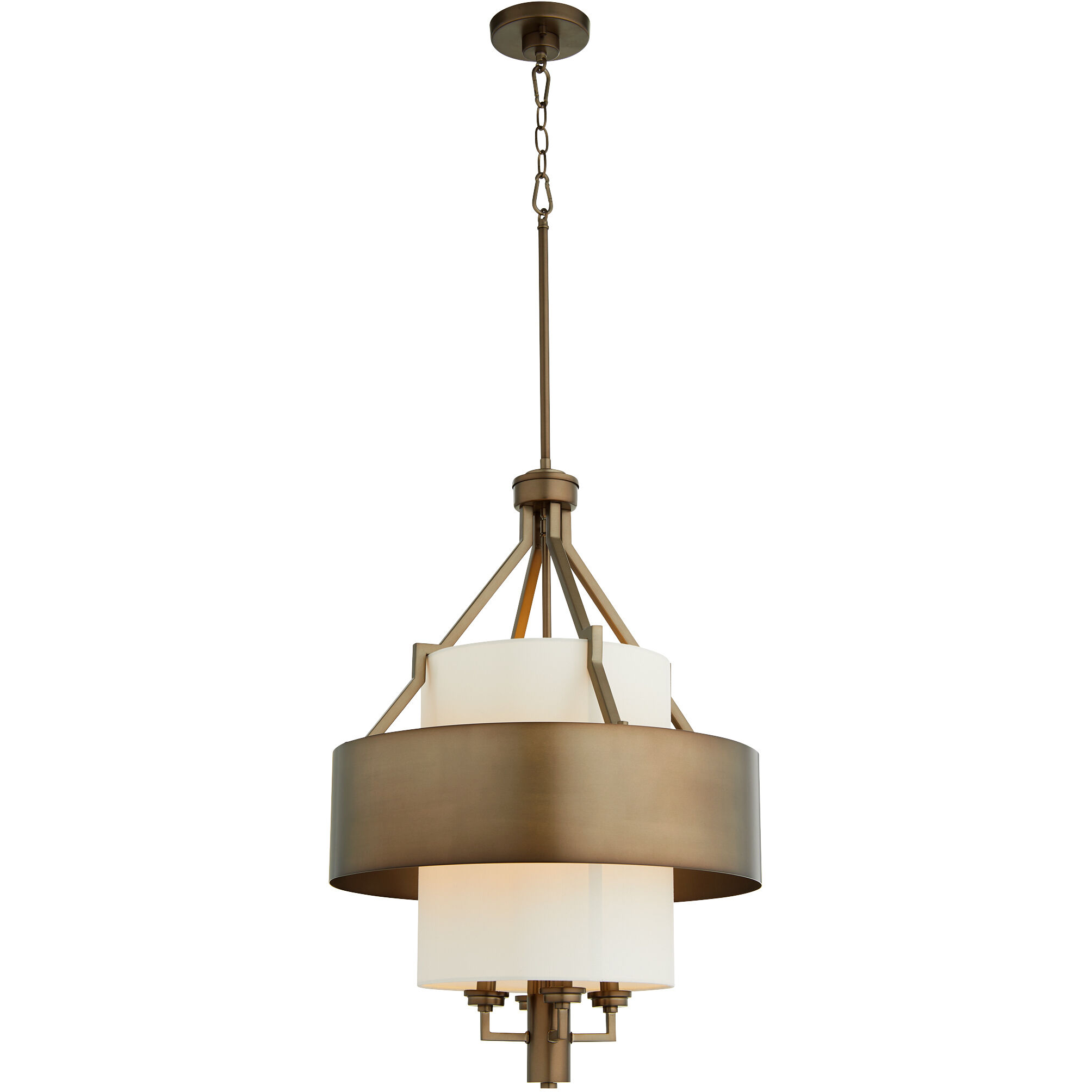 Fort Worth 4 Light 20 inch Dark Brass Pendant Ceiling Light
