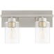 Carter 2 Light 14 inch Satin Nickel Vanity Light Wall Light