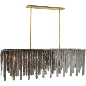 Leighton 7 Light 51.5 inch Smoke Luster Chandelier Ceiling Light