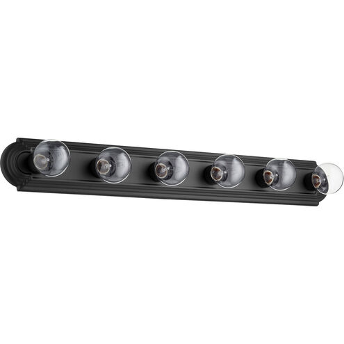 Stepped 6 Light 36 inch Noir Vanity Light Wall Light, Quorum Home