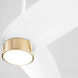 Brisa 60 inch Studio White and Aged Brass with Studio White/Matte Black Blades Patio Fan