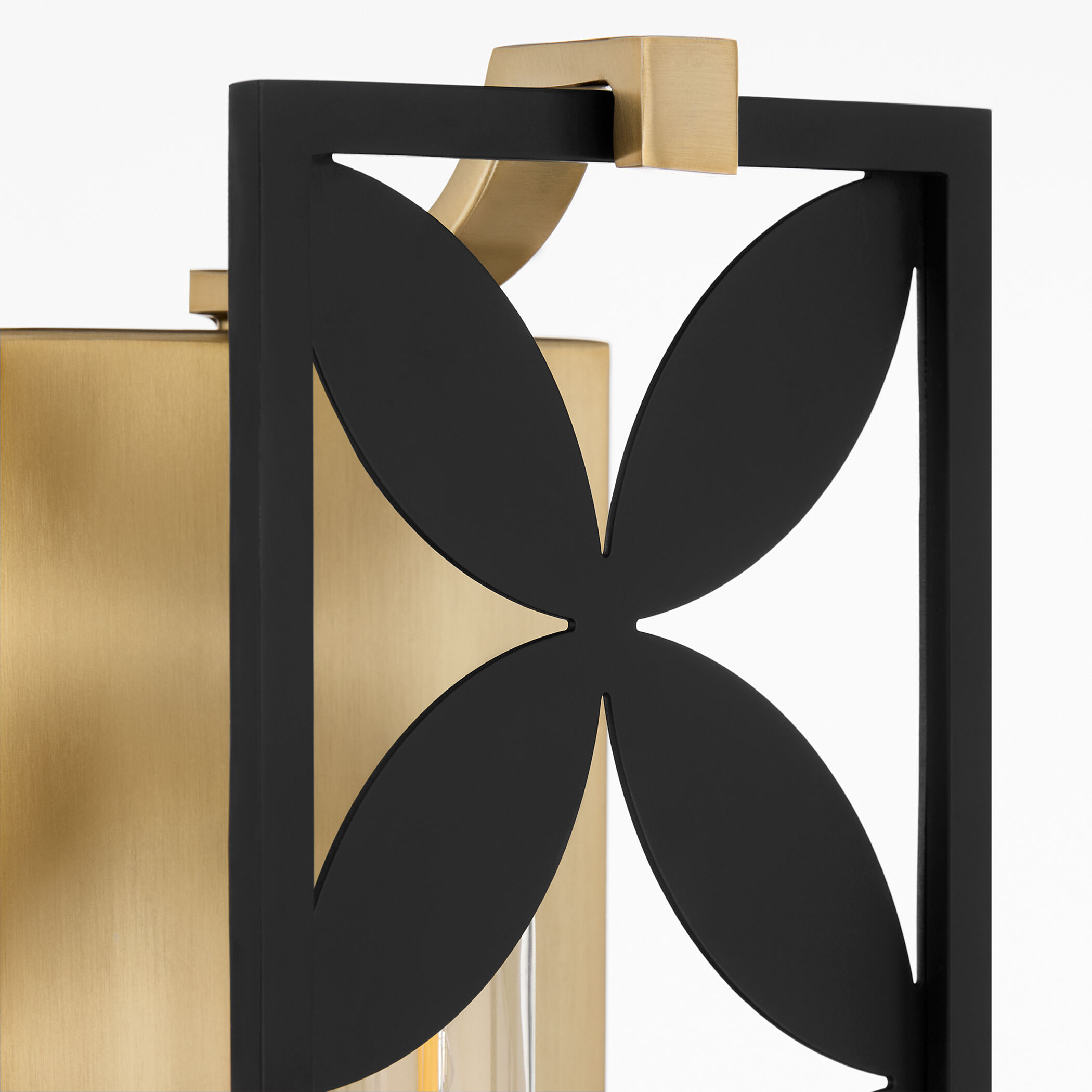 Mariposa 2 Light 5.5 inch Matte Black with Aged Brass Vanity Light Wall Light