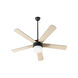 Maxwell 52 inch Matte Black with Matte Black/Weathered Gray Blades Ceiling Fan