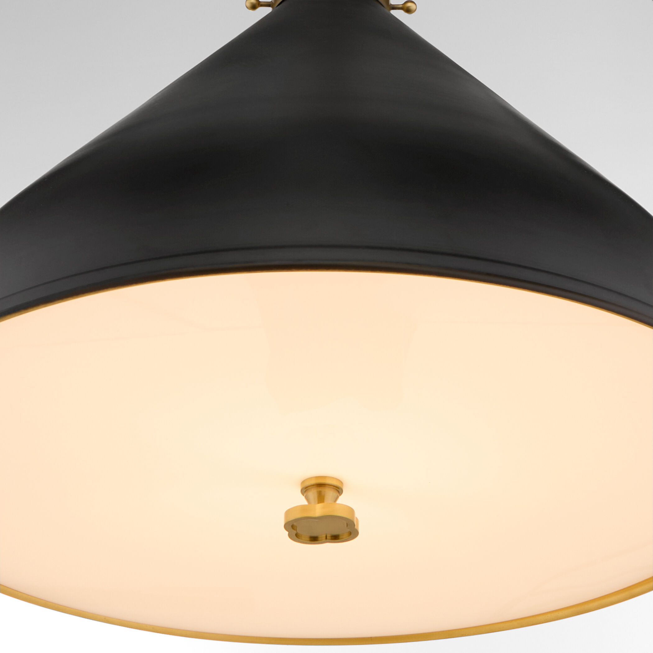 Bonnel 1 Light 20 inch Matte Black and Aged Brass Pendant Ceiling Light