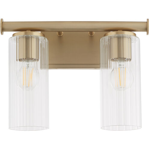 Mercier 2 Light 14.25 inch Aged Brass Vanity Light Wall Light